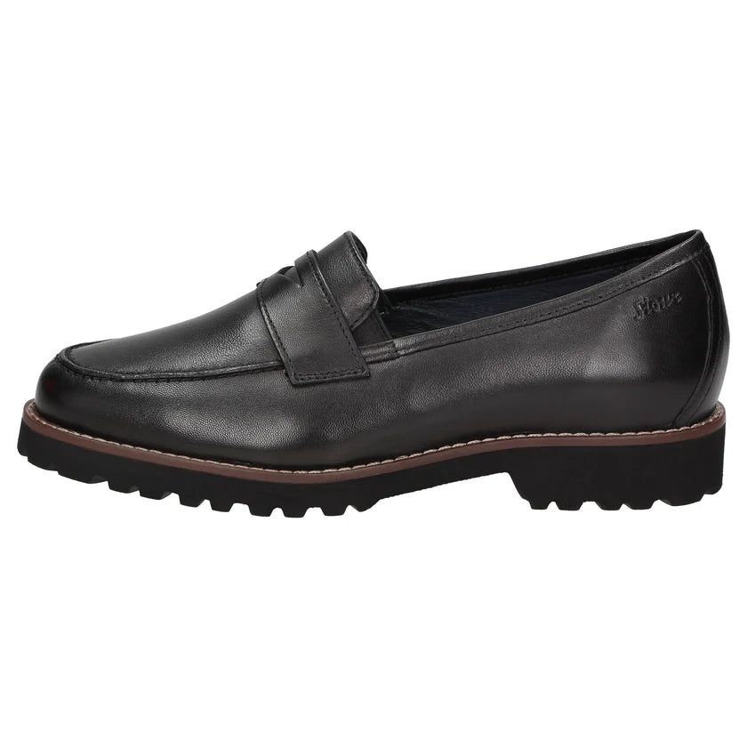 Sioux | Meredith Moccasin Lamb Black