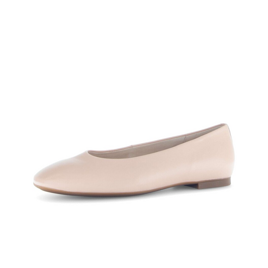 Gabor | Leather Ballerina - Soft Pink & Black Nappa