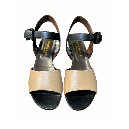 Brunate | Leather Sandal - Walnut & Black