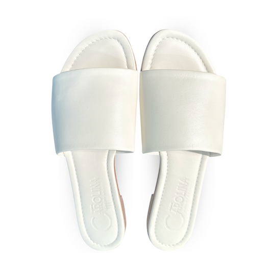 Donna Carolina | Hausschuh – Gesso & Schwarzes Nappa