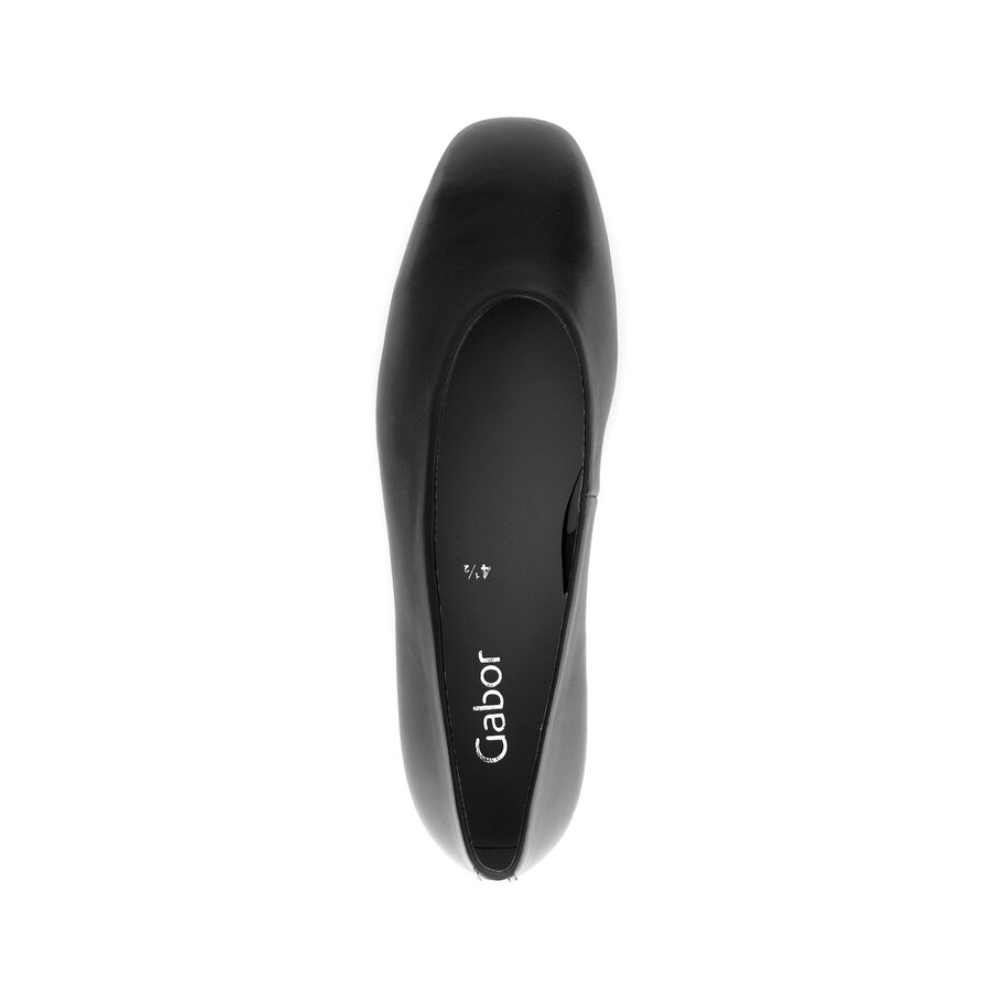 Gabor | Leather Ballerina - Soft Pink & Black Nappa