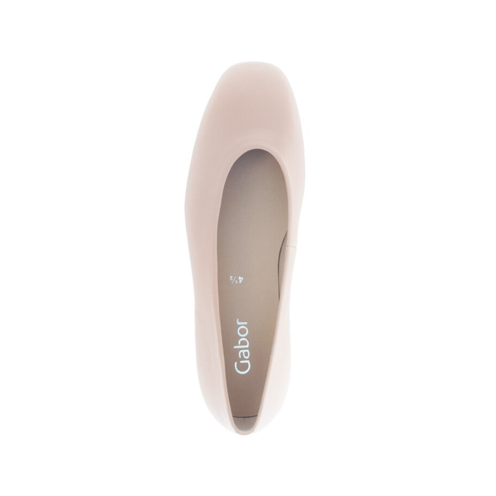 Gabor | Leather Ballerina - Soft Pink & Black Nappa