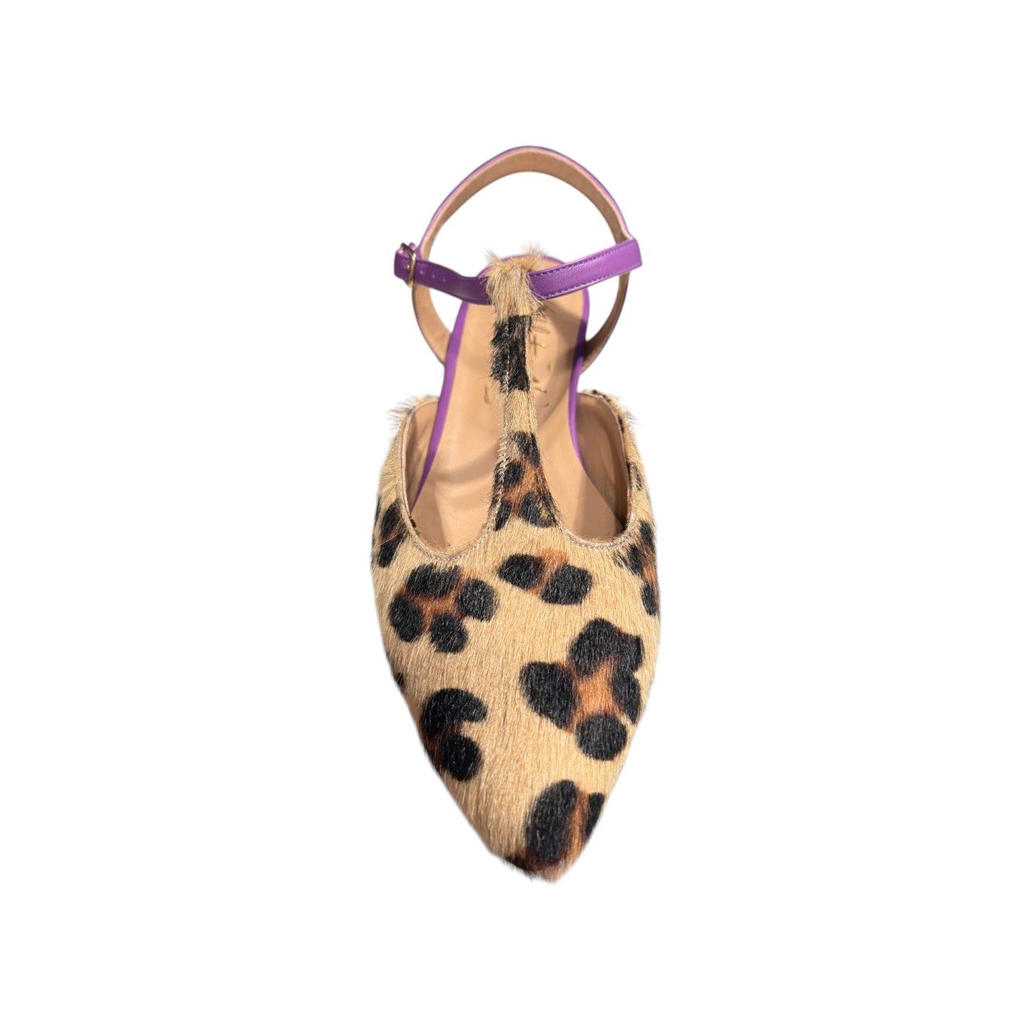 Big Shoes Privé | Ballerina Sling Camel Nappa Viola Cavallino