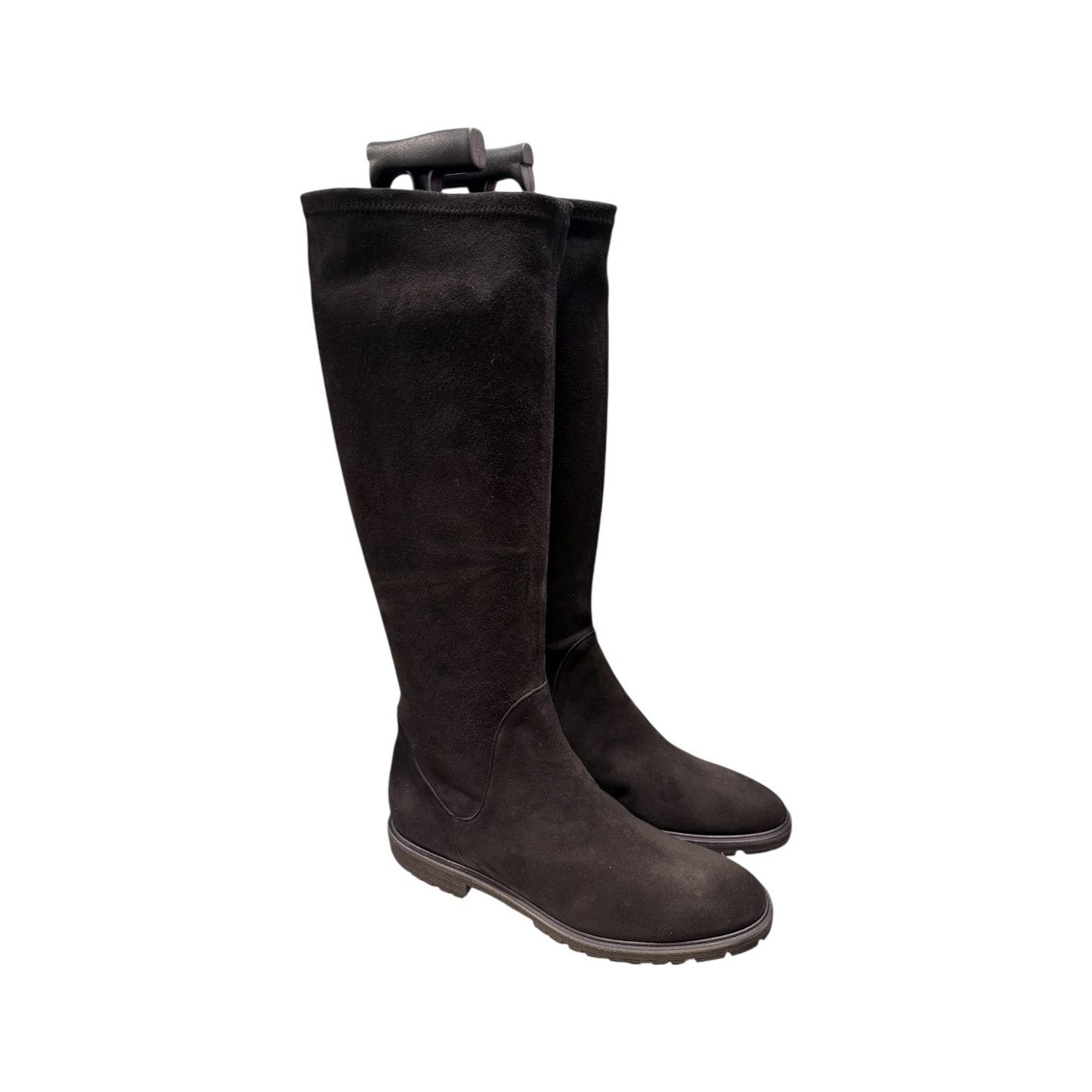 Brunate | Schwarz Velour Stiefel