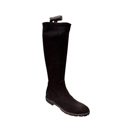 Brunate | Schwarz Velour Stiefel