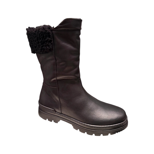 Big Shoes | Schwarz Stiefel Gefüttert