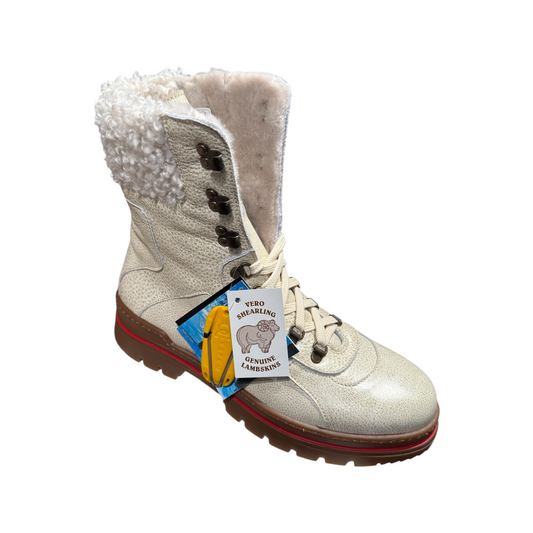 Big Shoes | Weisser Stiefel Gefüttert