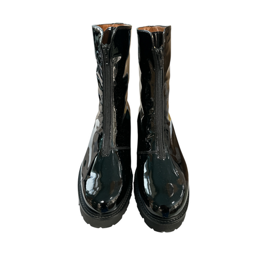 Lorbac | Glossy Ankle Black Boot 7147