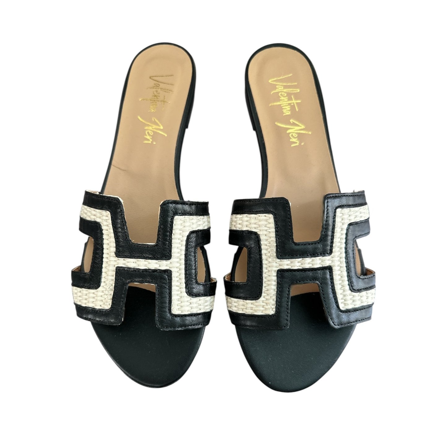 Life Shoes | Slipper - Raffia Crudo & Nappa Nero