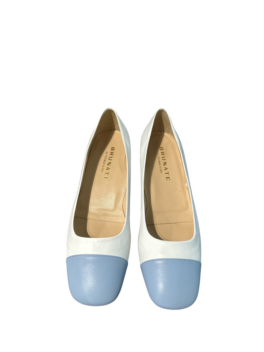 Brunate  | Square Ballerina Two-Tone – White & Sky Blue