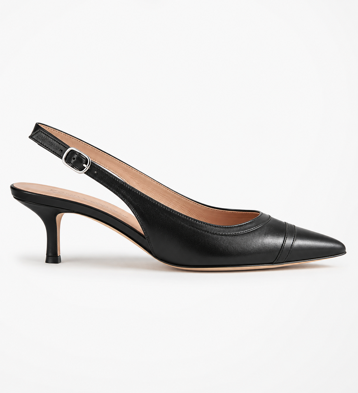 Big Shoes Privé | Black Sling Pump