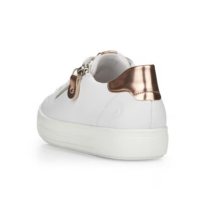 Remonte | Sneaker - White and Gold