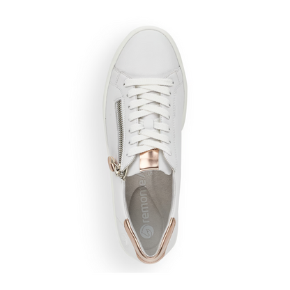Remonte | Sneaker - White and Gold