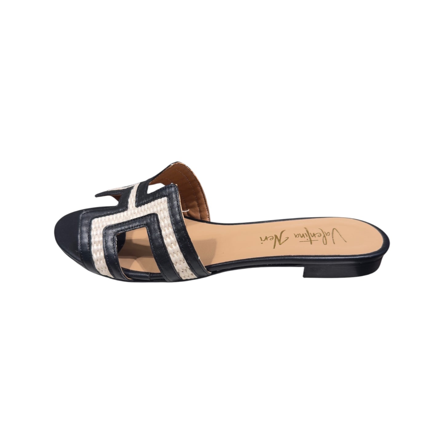 Big Shoes Privé | Sandale Schwarz Crudo Nappa Nera
