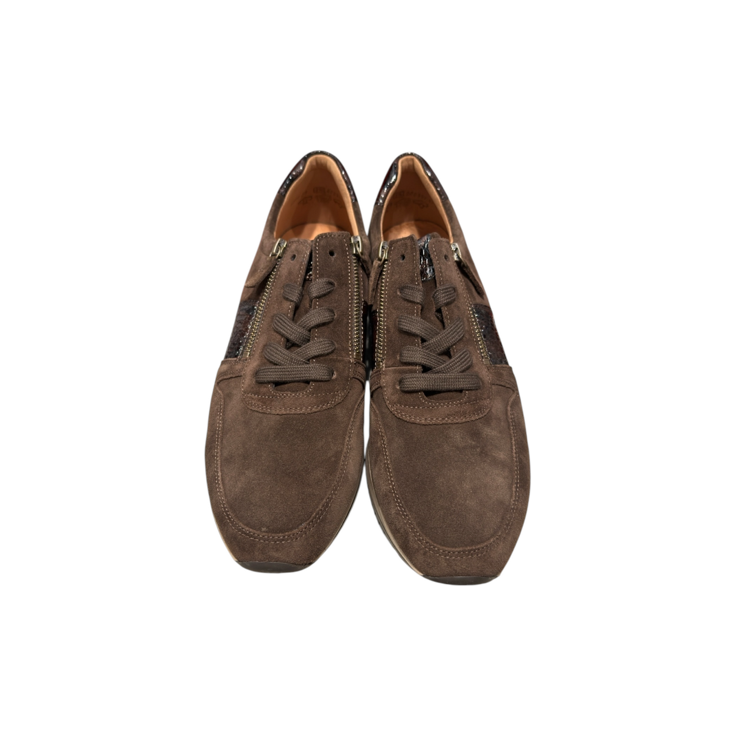 Gabor | Mocca Braun Sneaker mit Boa Lack