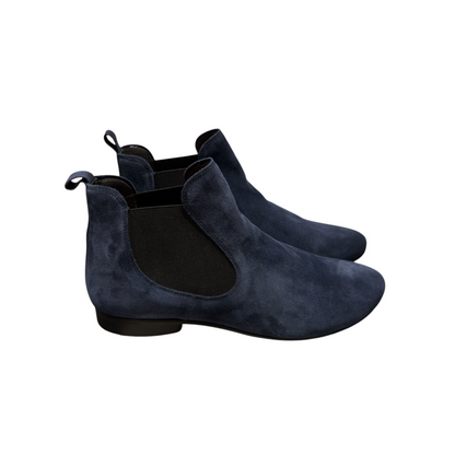 Think! | Stiefelette Blue Velour Guad