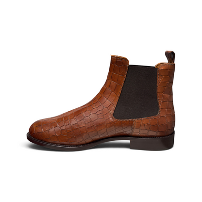 Barbara Bellini | Buffalo CrokoBraune Stiefelette D8123