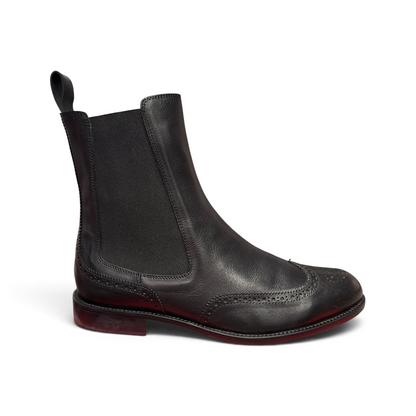 Barbara Bellini | Schwarze Chelsea High Boot Stiefelette D8115