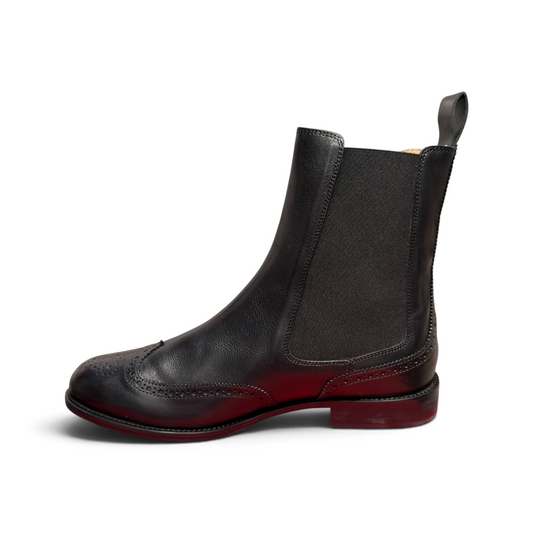 Barbara Bellini | Schwarze Chelsea High Boot Stiefelette D8115