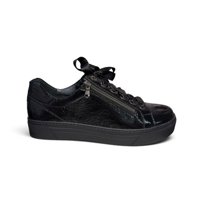 Semler | Sneaker Knautschlack Schwarz