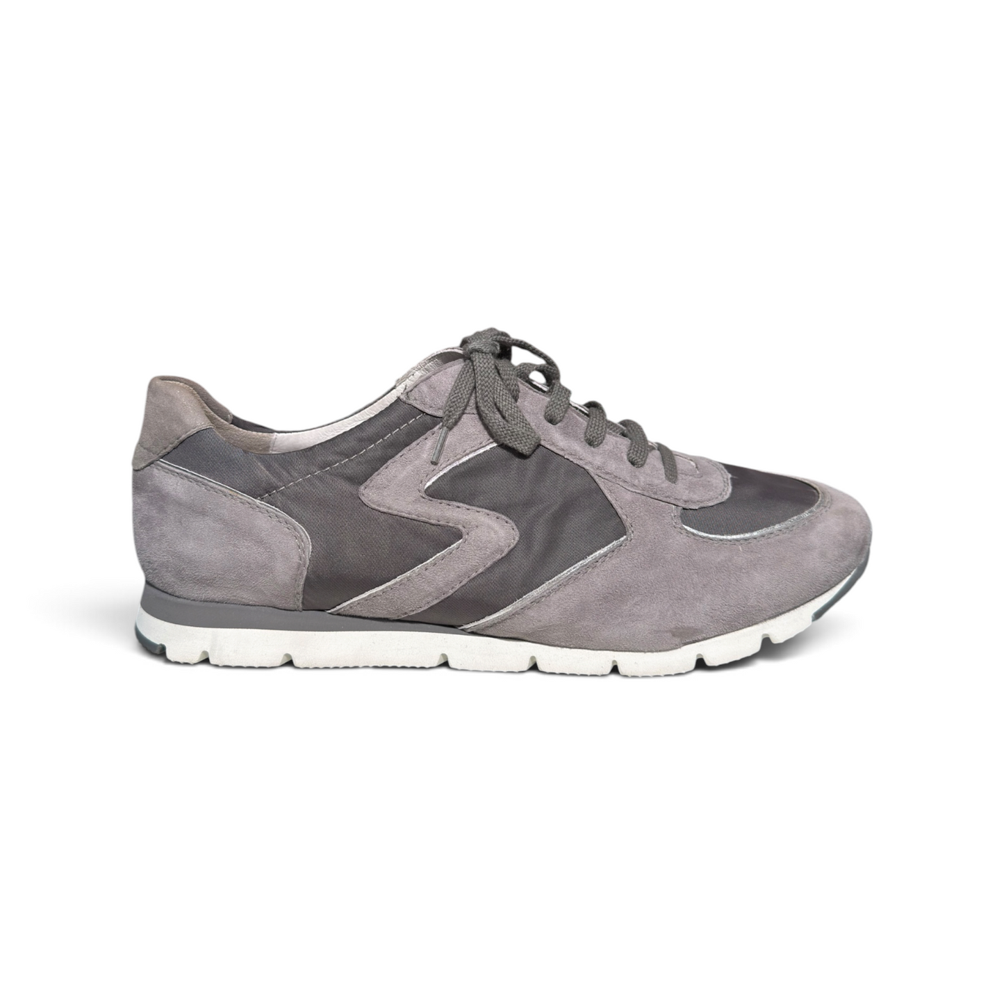 Semler | Sneaker Samt Chrom Silver Perle