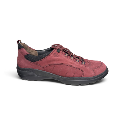 Semler | Sneaker Nubukina Drytex Bordo Schwarz