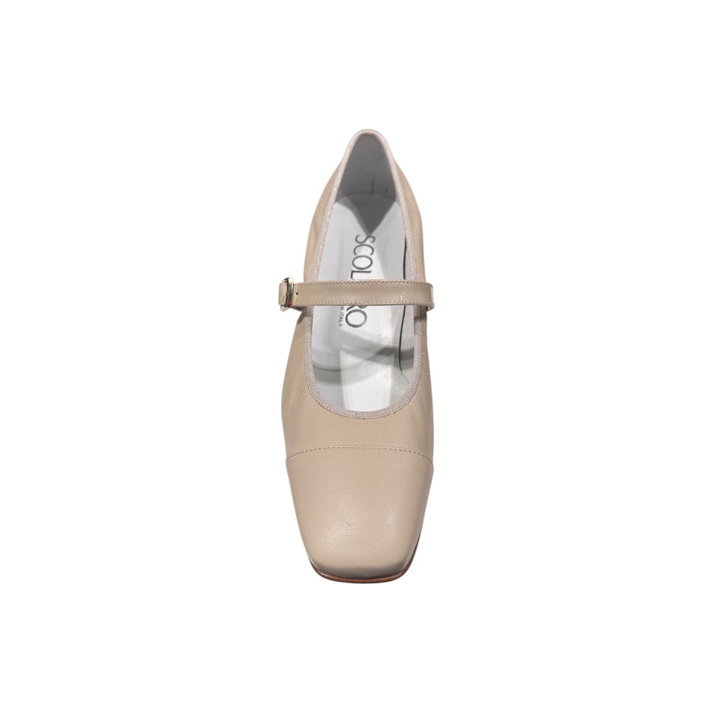 Big Shoes Privé | Pump Beige mit Riemen