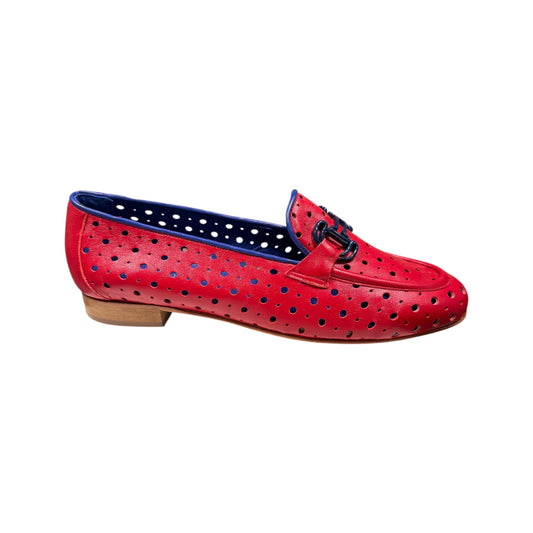 Big Shoes Privé | Nappa Loafer Forata Rosso