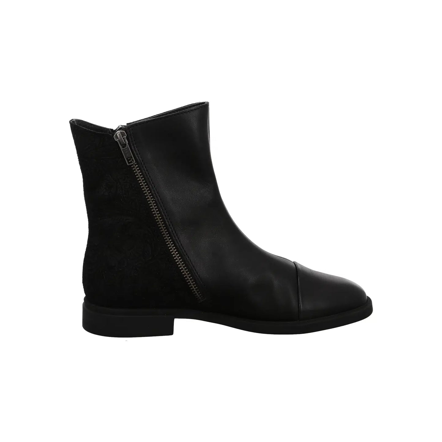 Think | Nina Floral Black Ankle Boot
