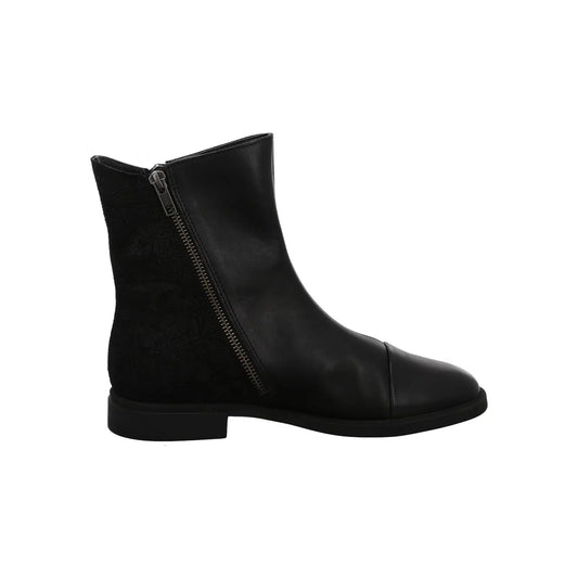 Think | Nina Floral Black Ankle Boot