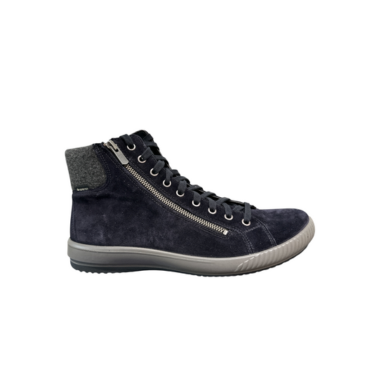 Legero | Blue Suede Leather Zipper Sneaker High