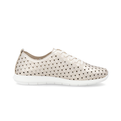 Remonte | Sneaker – Perforiertes Gold