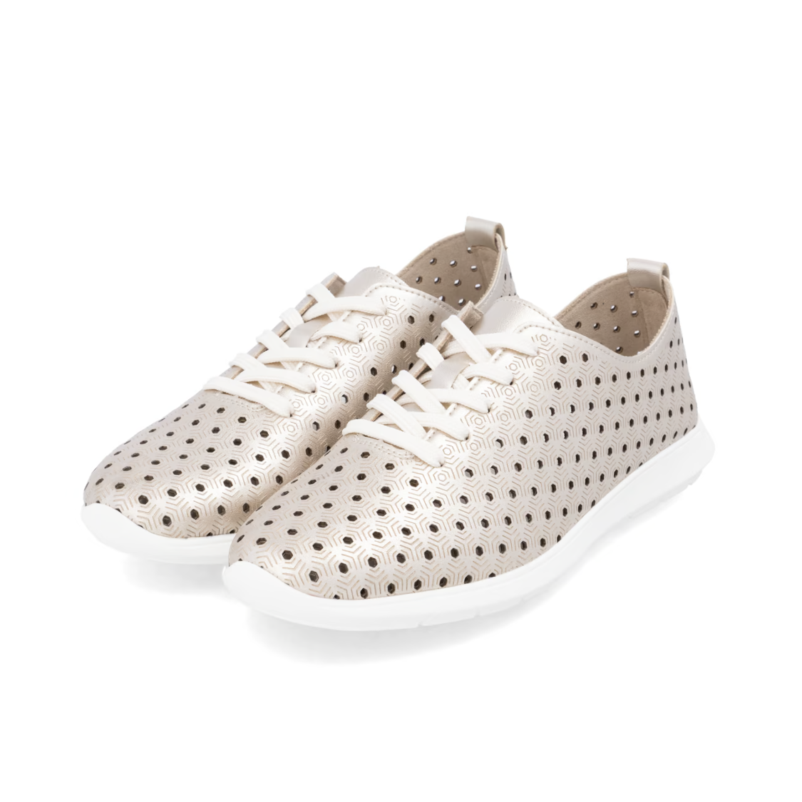 Remonte | Sneaker – Perforiertes Gold