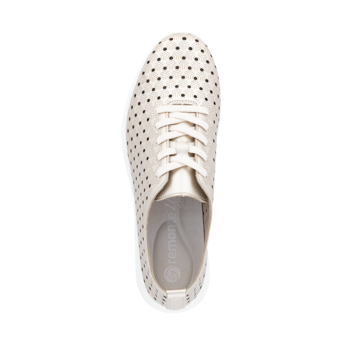 Remonte | Sneaker – Perforiertes Gold
