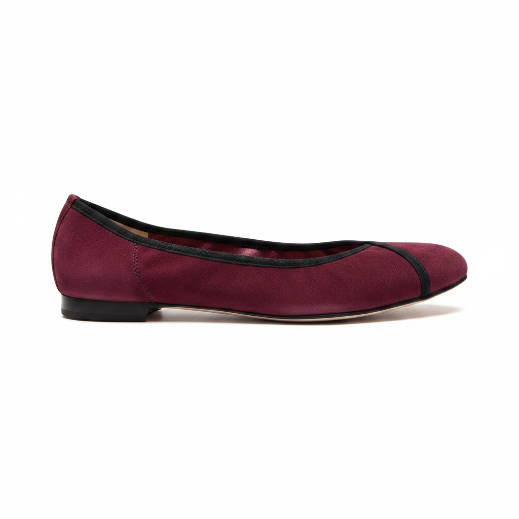 Donna Carolina | Ballerina Suede Bordeaux
