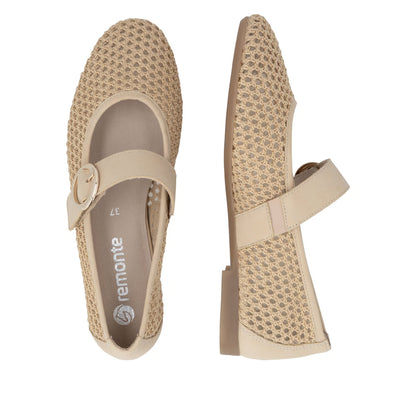 Remonte | Ballerina Netz Beige